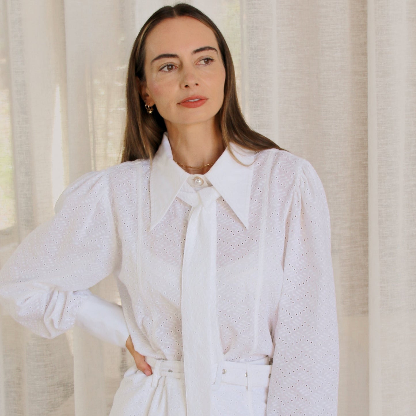 Marilyn Shirt - Broderie Anglaise