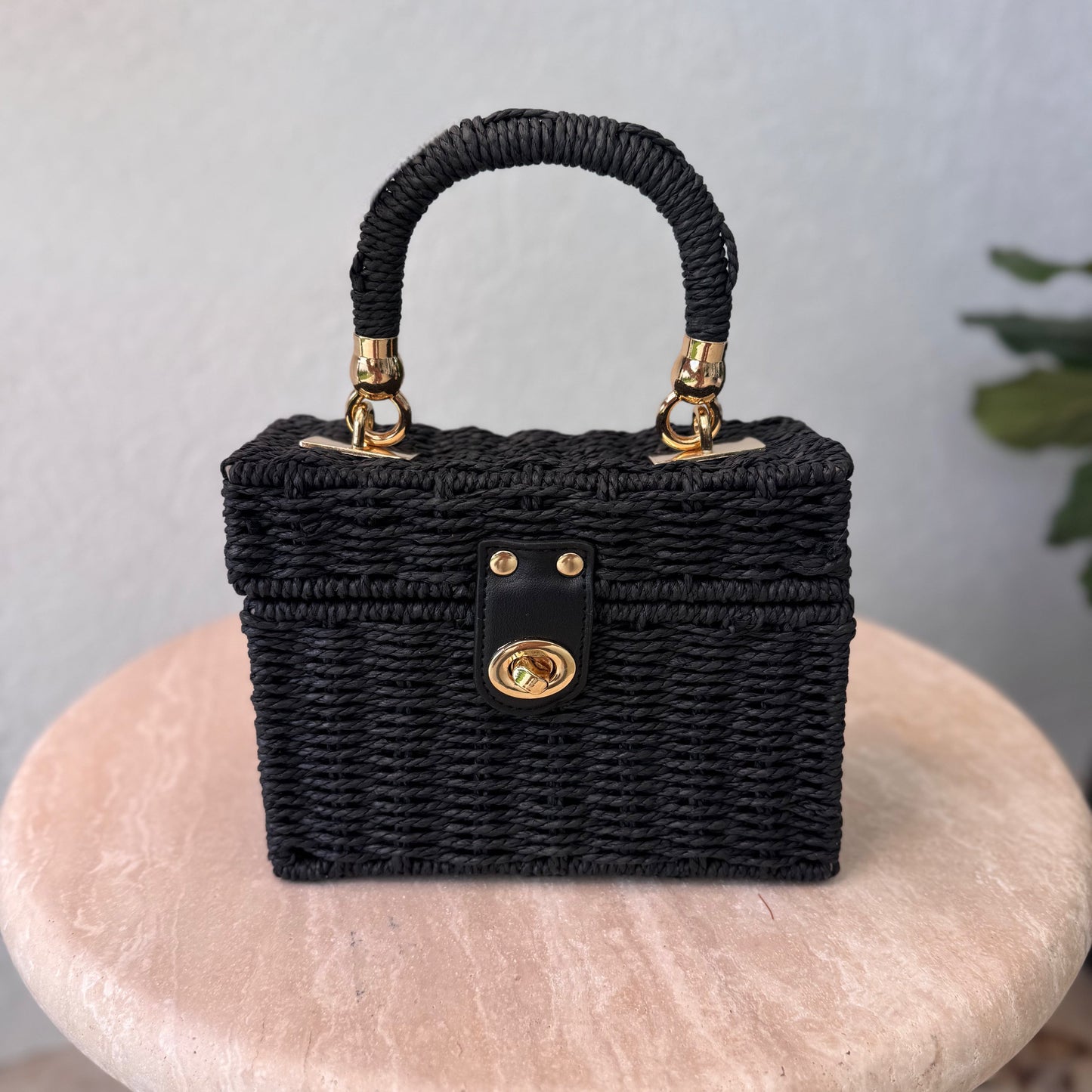 Tilly – Raffia Box Handbag