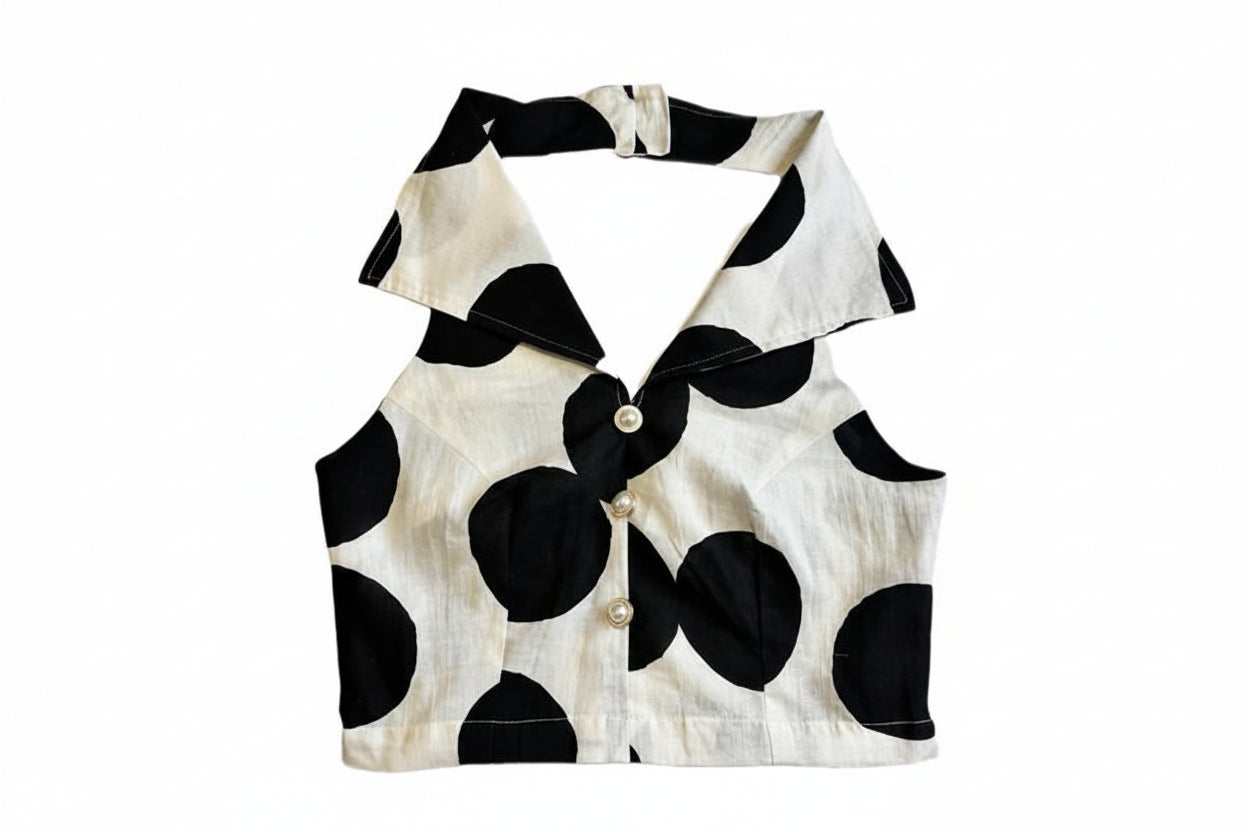 Ivy Halter Top - Polka Dot