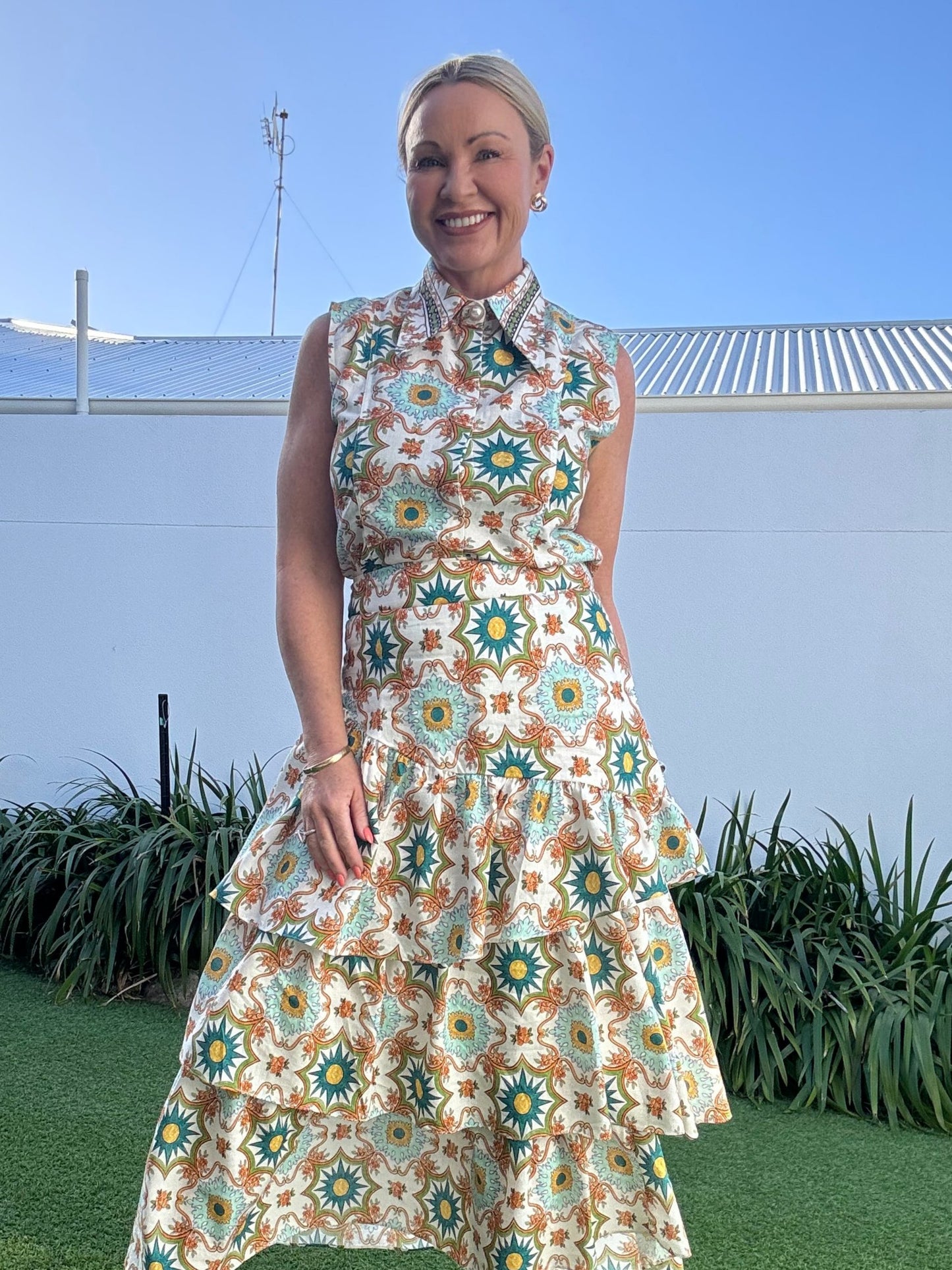 Joanie Tiered Maxi Skirt - Eumundi Print