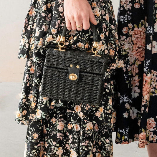 Tilly – Raffia Box Handbag