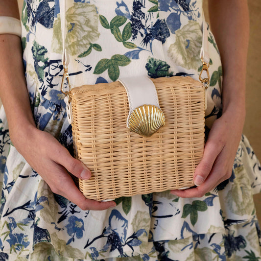 Peggy – Straw Box Shoulder Bag