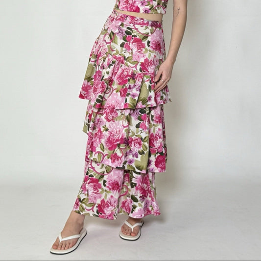 Joanie Skirt - Florence Pink Floral