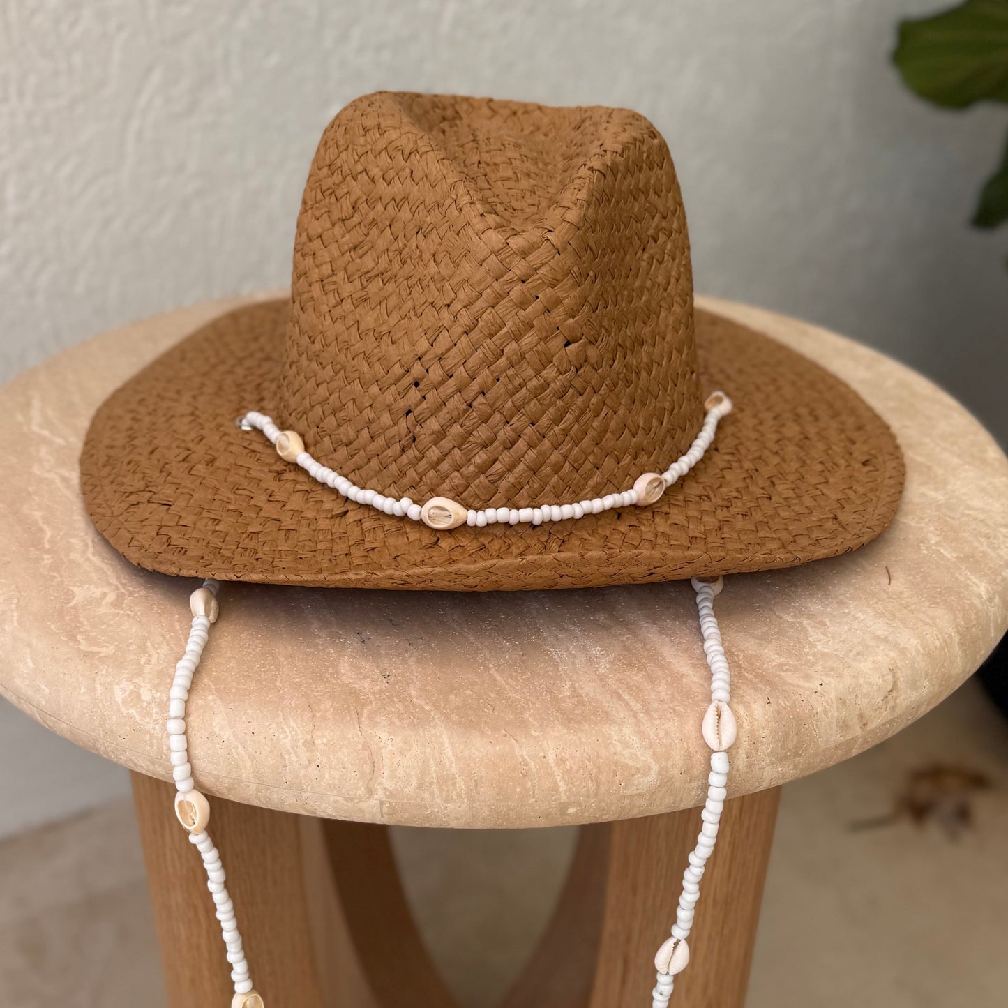 Stevie - Straw Seashell Cowboy Hat