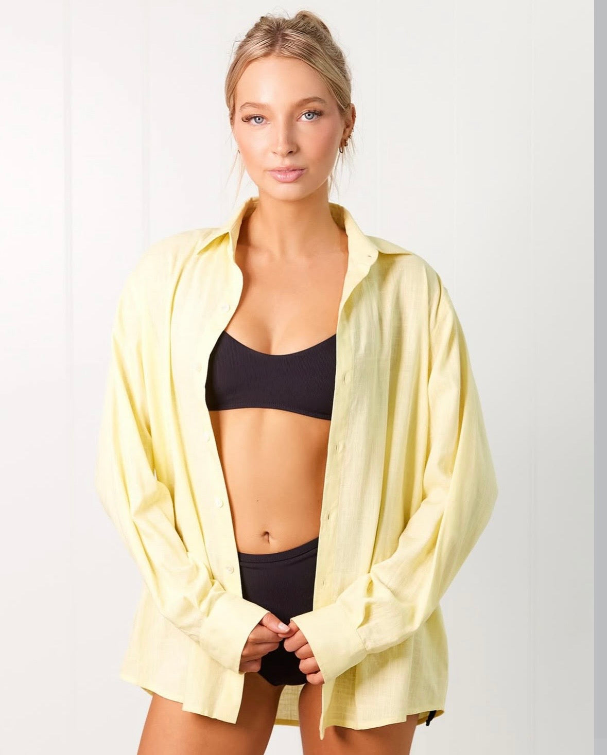 Unisex Noosa Long Sleeve Shirt - Lemon