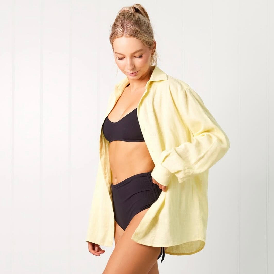 Unisex Noosa Long Sleeve Shirt - Lemon