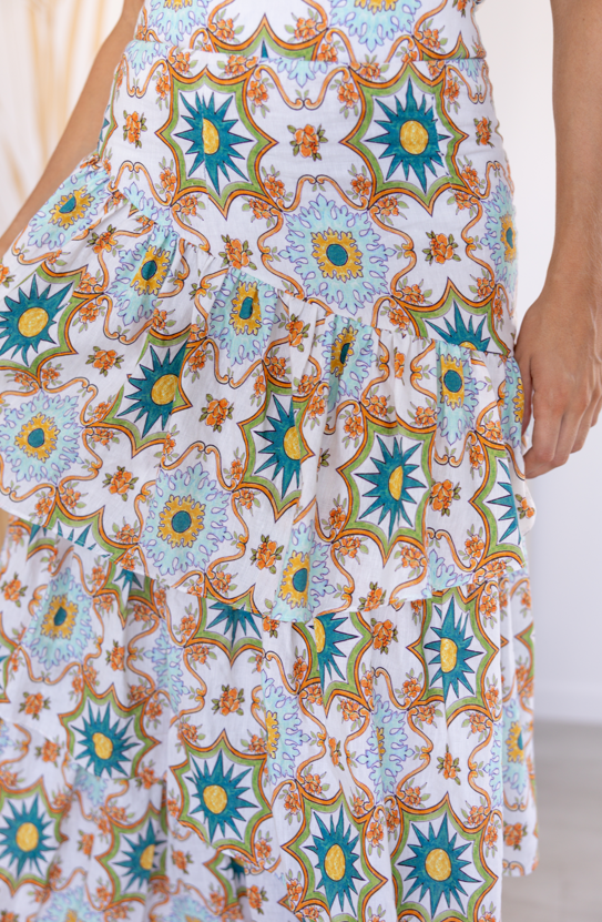 Teneriffe Sleeveless Shirt - Eumundi Print