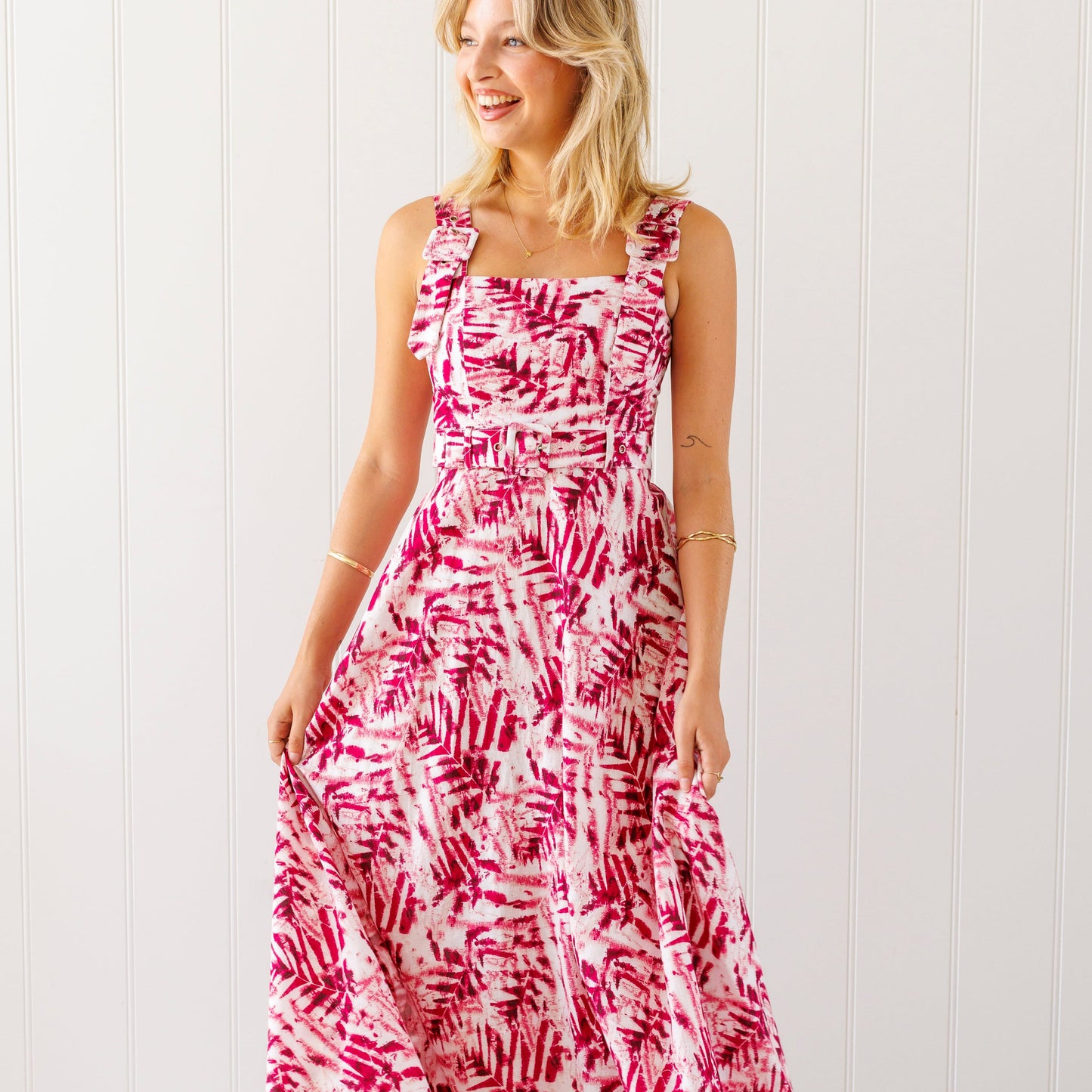 Joy Dress - Cordyline print