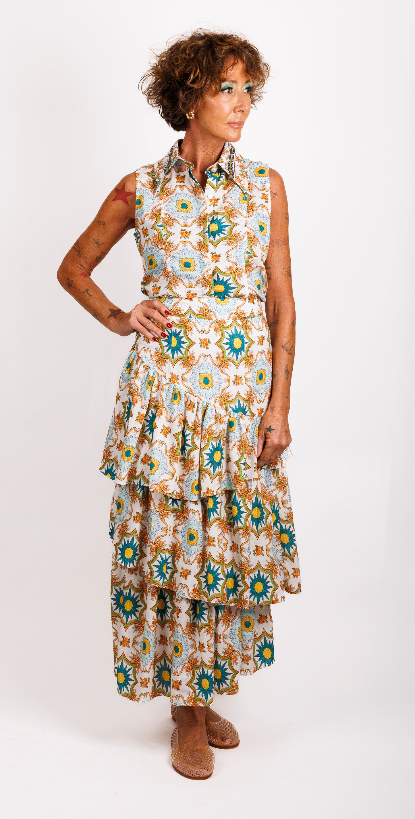 Joanie Tiered Maxi Skirt - Eumundi Print