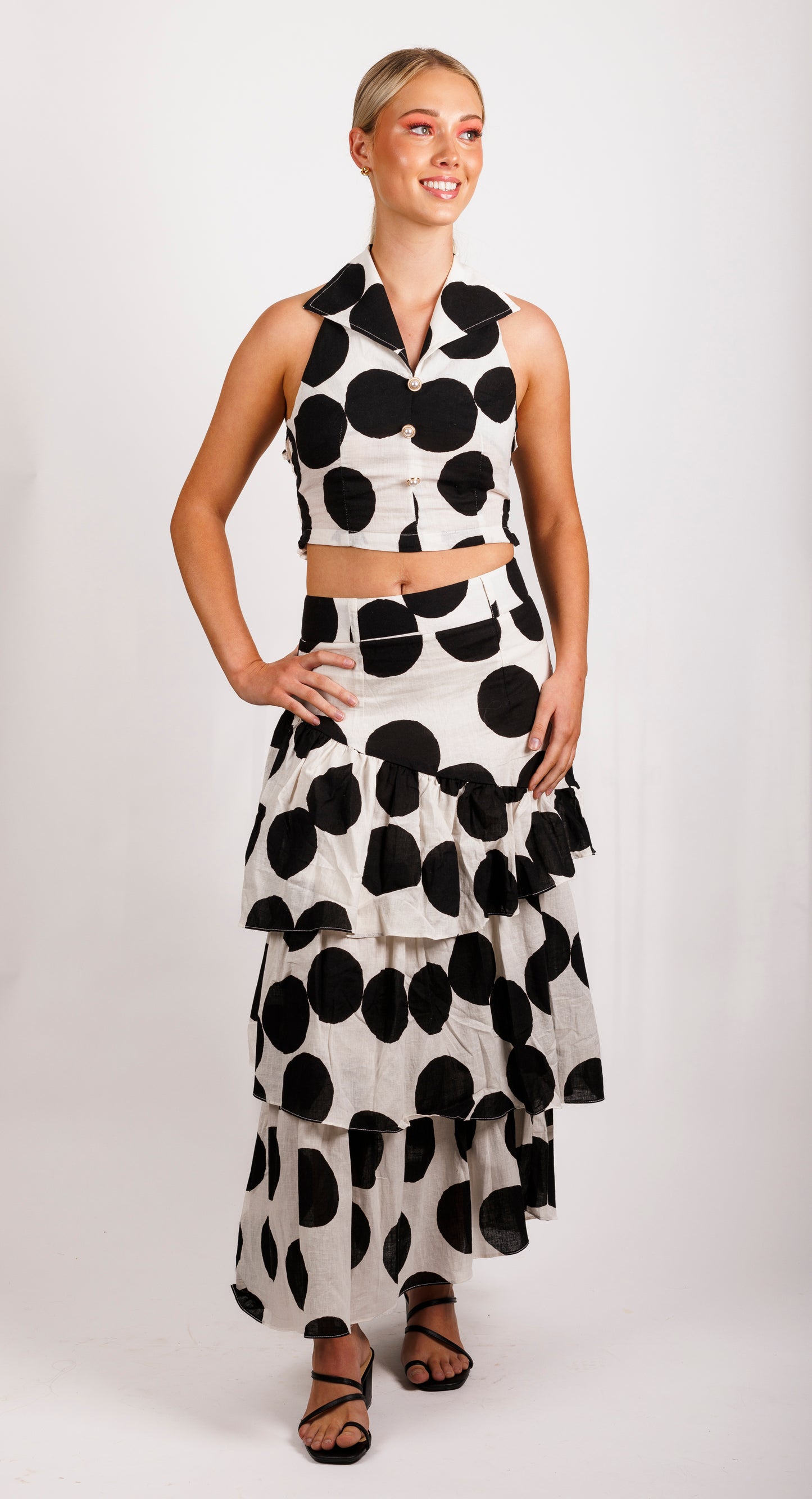 Ivy Halter Top - Polka Dot