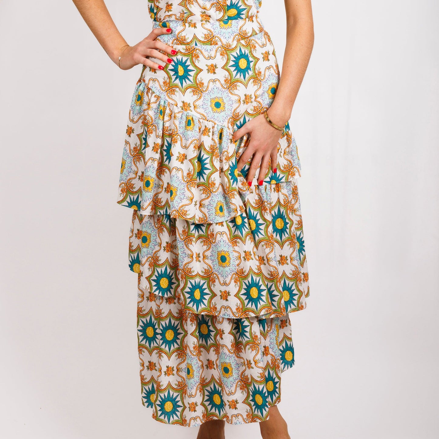 Joanie Tiered Maxi Skirt - Eumundi Print
