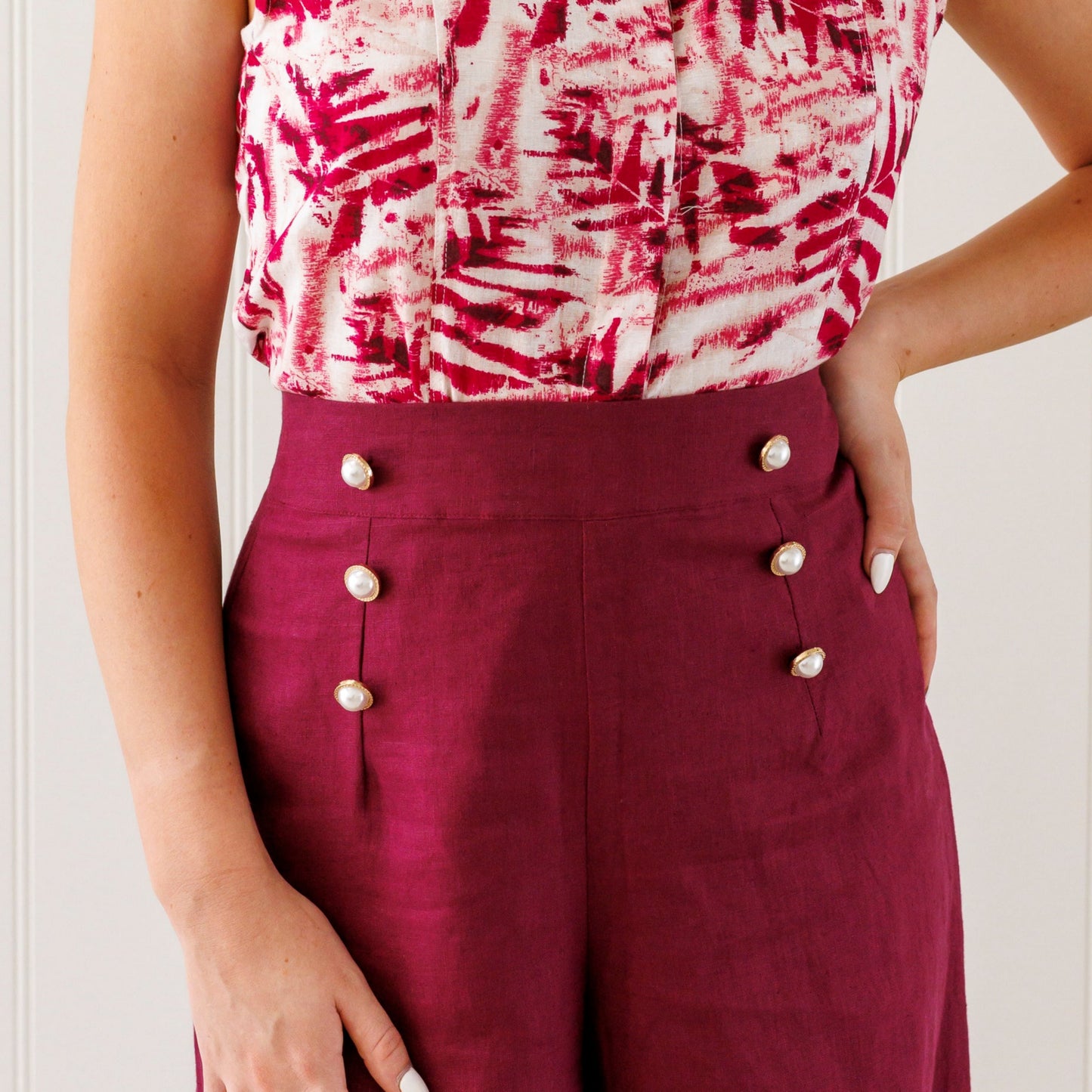 Emmy High Waisted Short - Merlot