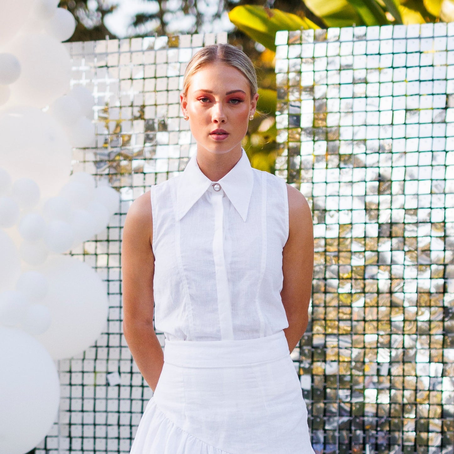 Joanie Tiered Maxi Skirt - White