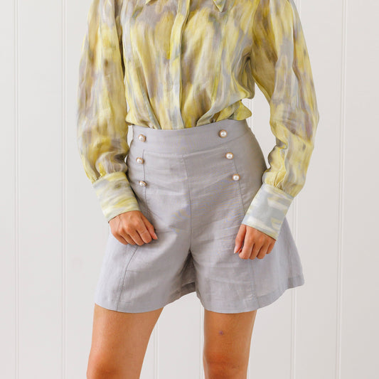 Emmy High Waisted Short - Dusk Grey