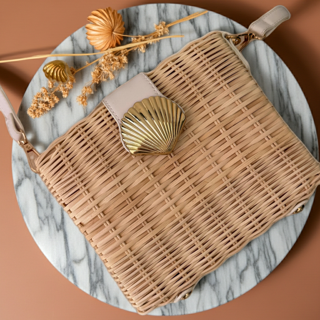 Peggy – Straw Box Shoulder Bag
