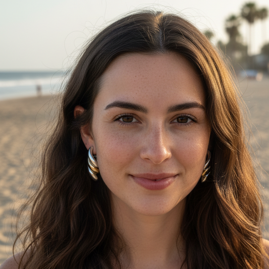 Perri - Mixed Metal Earrings