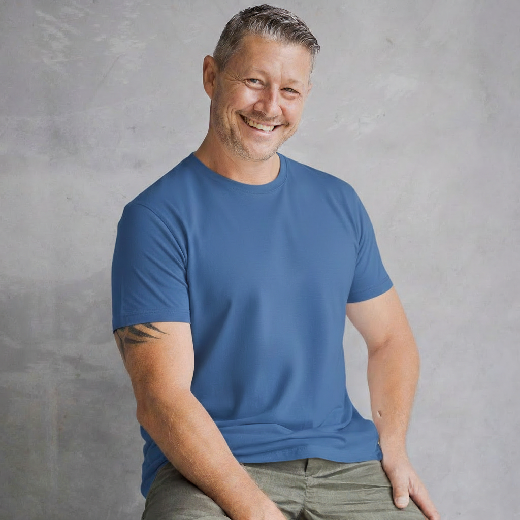 Morgan Tee - Blue Bamboo T Shirt